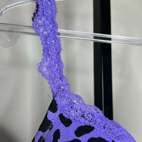 Fruit of the Loom Bra-40C- purple underwire cheetah print lightly‎ padded - Picture 5 of 5